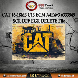 Caterpillar 16-18M3 C13 ECM A4E4v3 6333545 SCR DPF EGR DELETE File