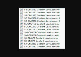 Coolant level ISB,ISC,ISL,ISM & ISX FILES