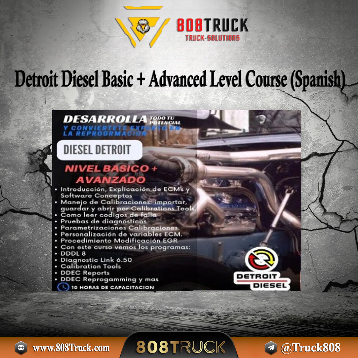 Detroit Diesel Basic + Advanced Level Course (Spanish) + Wiring Diagra ...