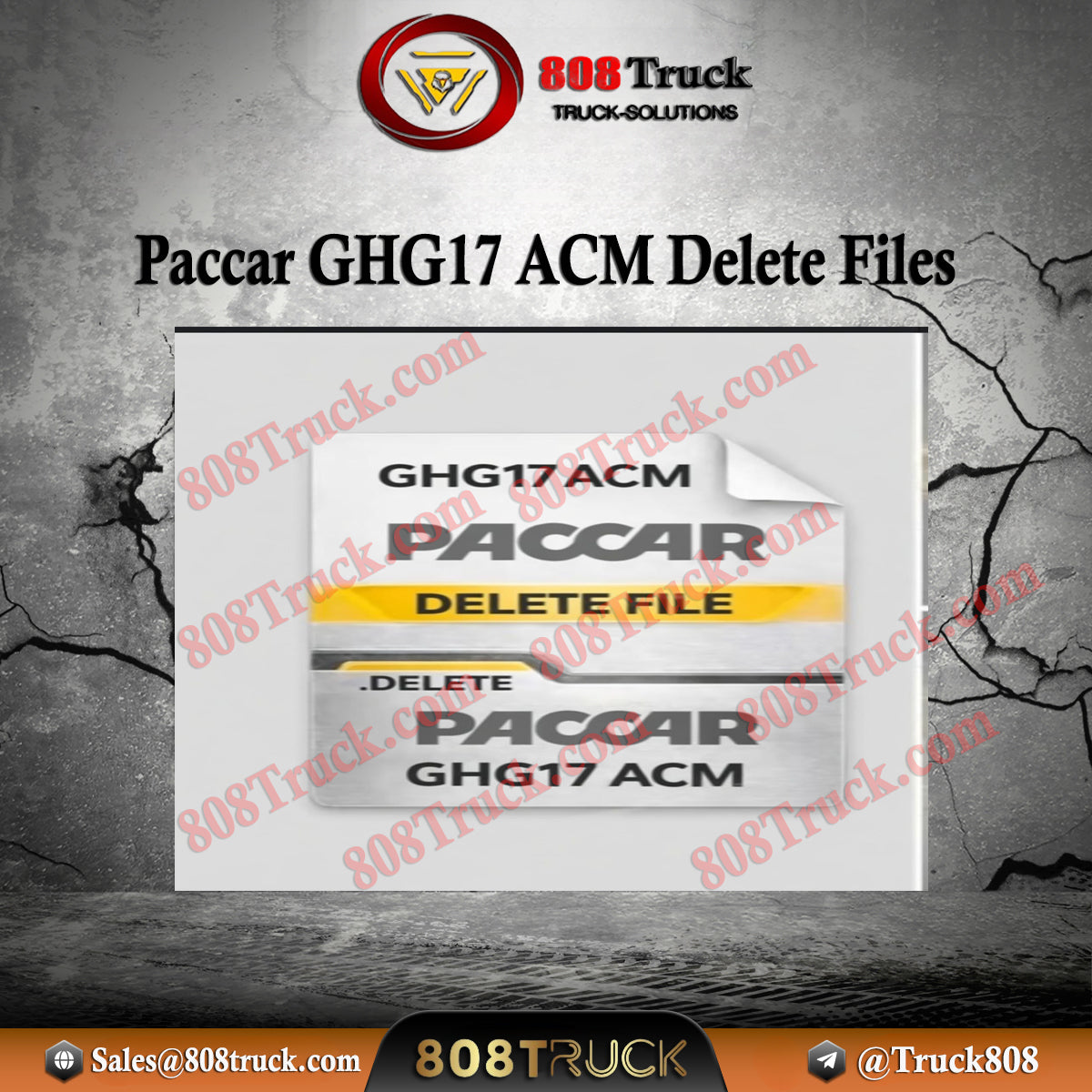 Paccar GHG17 ACM Delete Files| 808TRUCKS 🎯