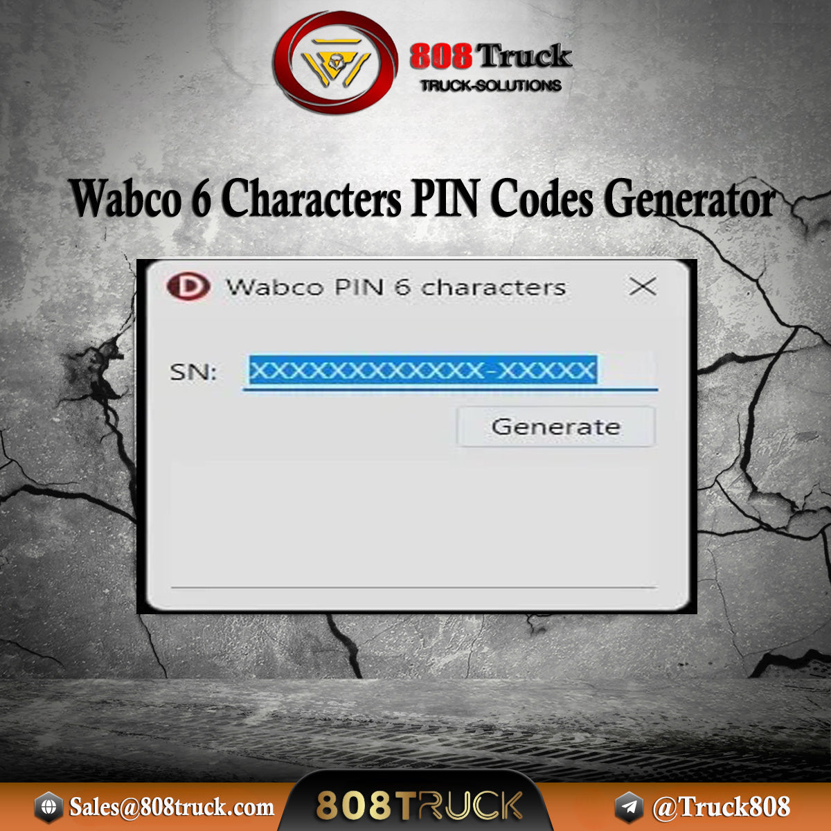 Wabco 6 Characters PIN Codes Generator - Unlock keygen| 808TRUCKS 🎯